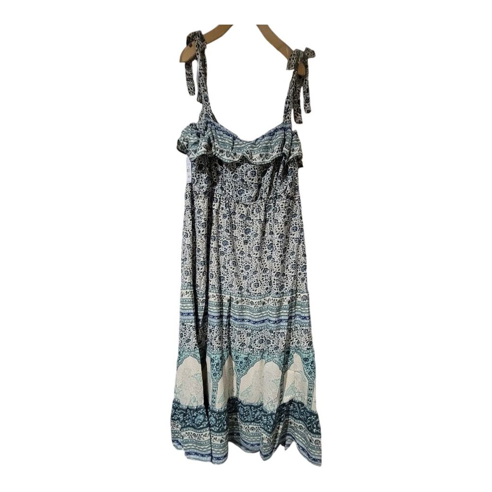 Dex Plus‎ Diya Ruffled Neckline Maxi Dress 3X NWT